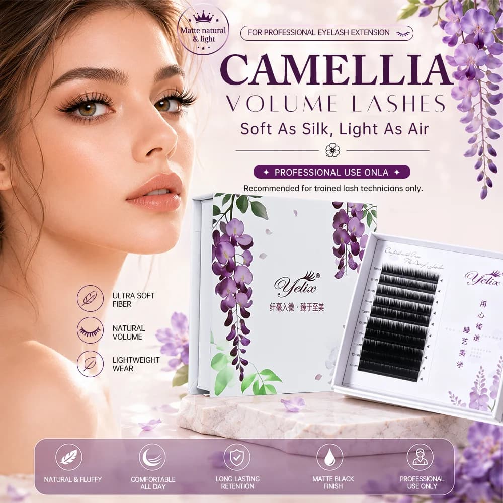 Camellia Volume Wimperextensies Zachte Natuurlijke Look