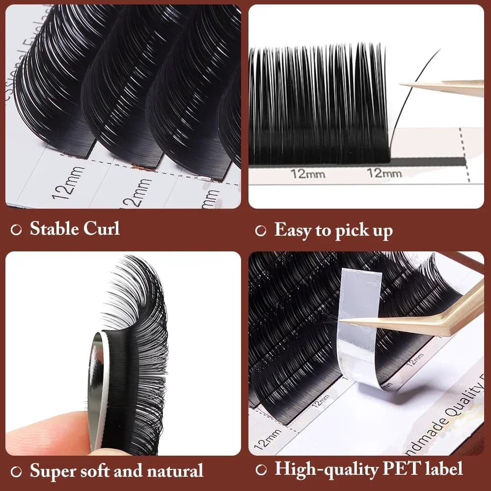 Super Matte Klassieke Individuele Wimperextensions 0,18 mm