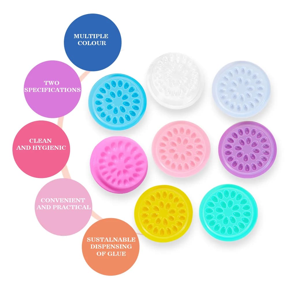 Bloemvormige plastic lijmhouder voor wimperextensions