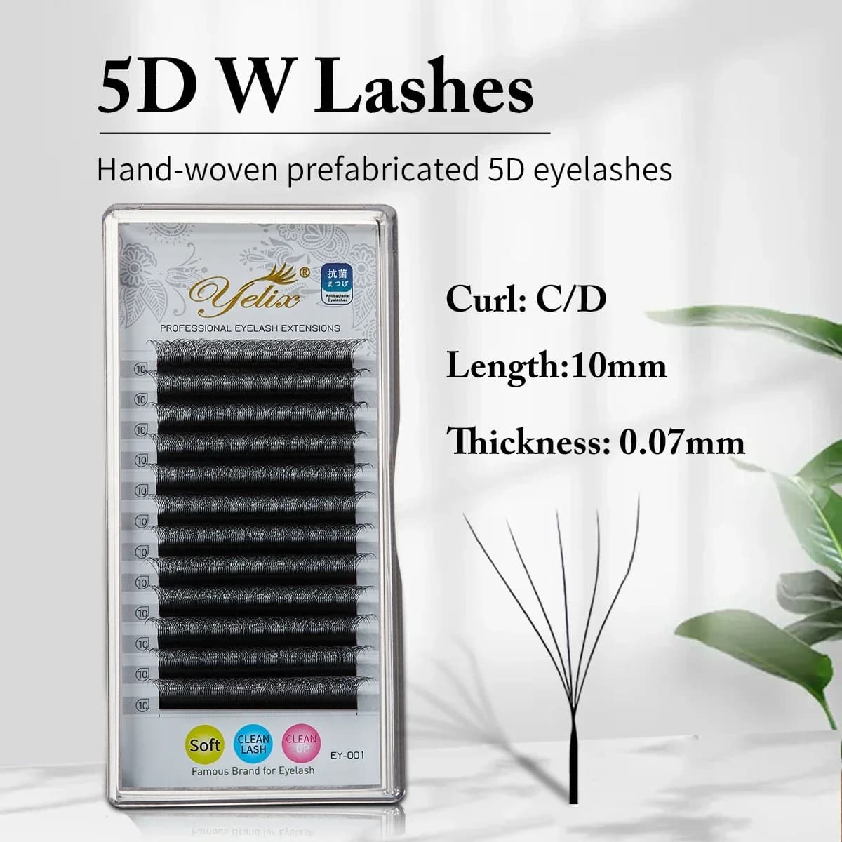 5D W-vorm Automatisch Bloeiende Voorgemaakte Waaier Wimperextensions