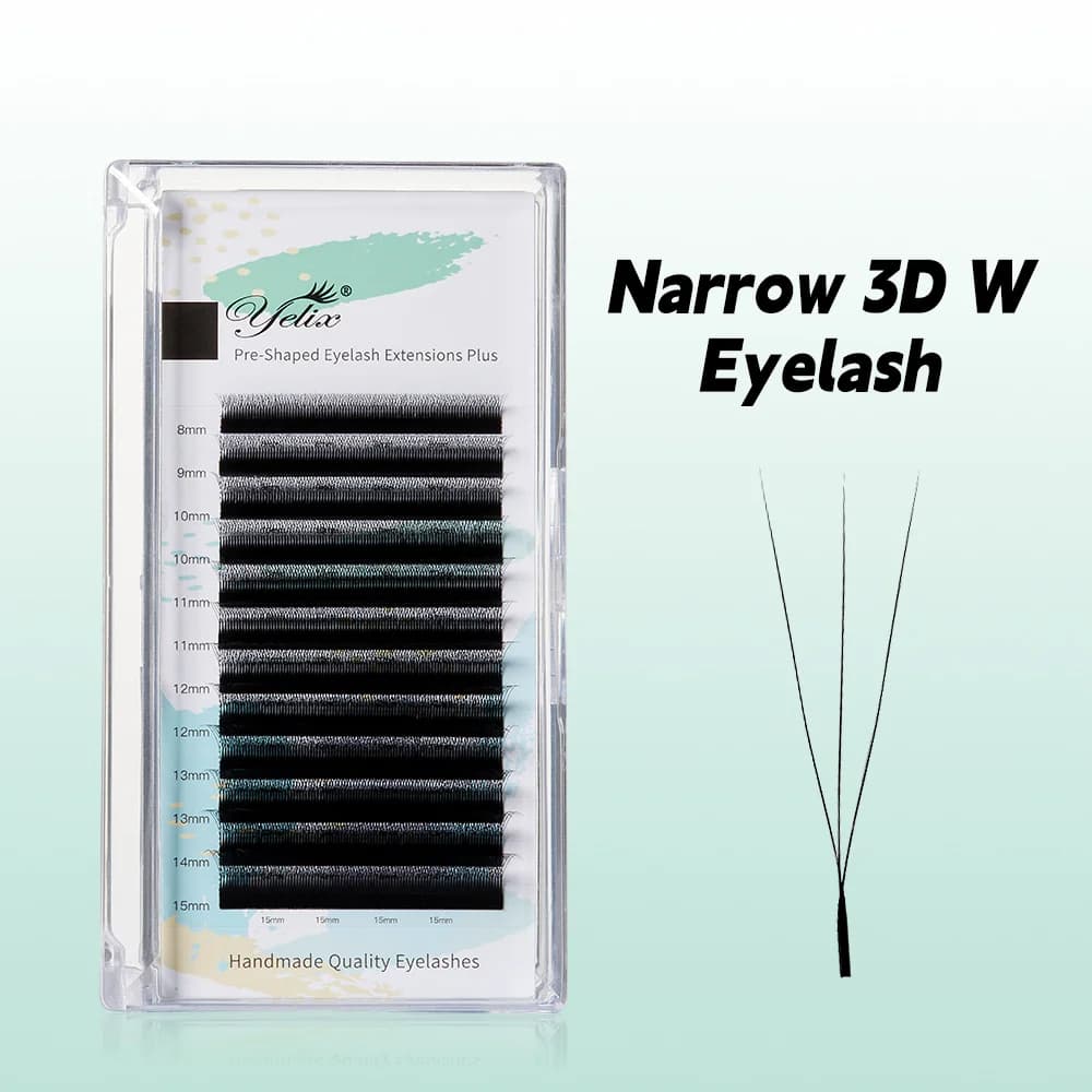 Smalle W-vormige voorgevormde volume-waaier wimperextensions, 2D-5D