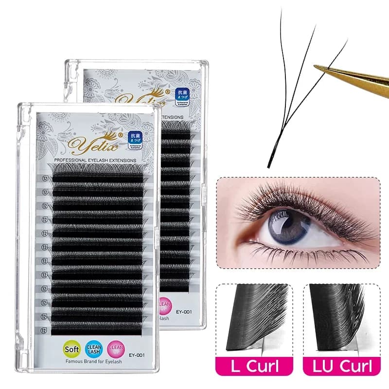 3D W Vorm Voorgemaakte Volume Waaier Wimperextensions
