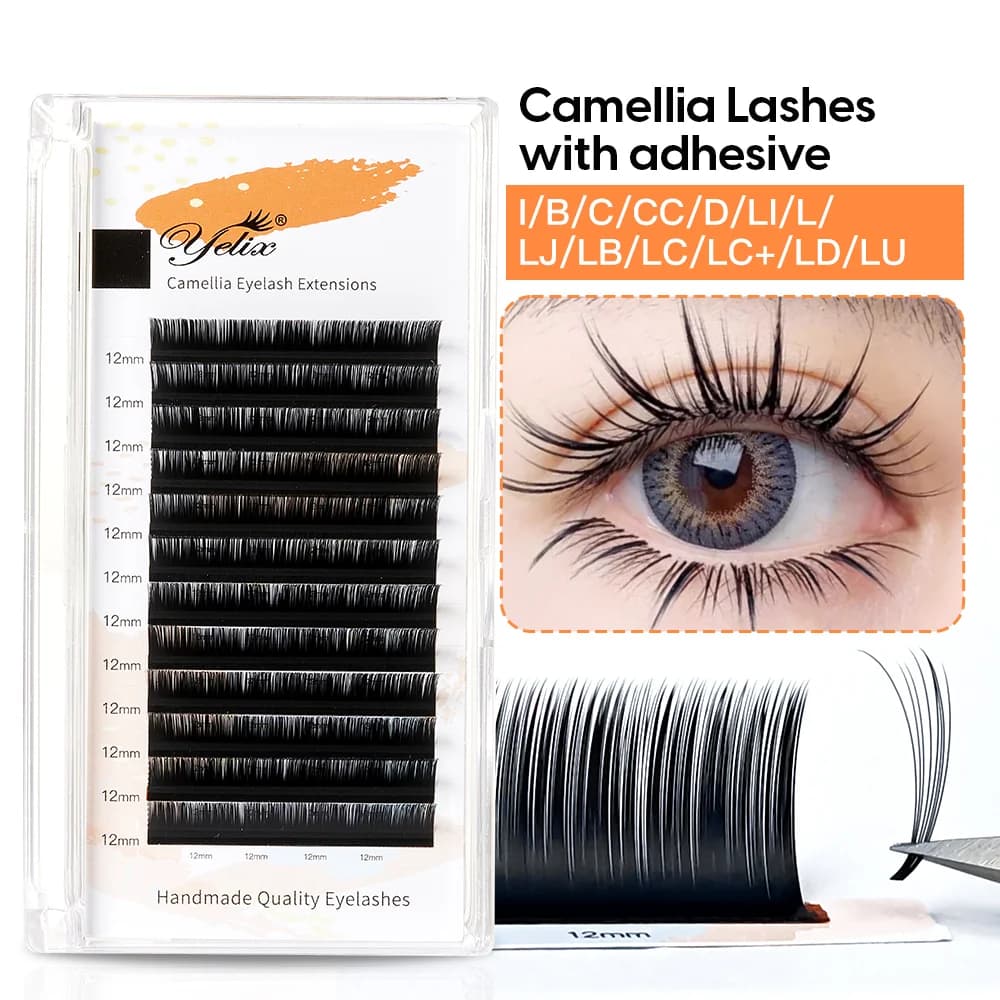 Camellia Bloom Individuele Kunstwimper Extensions met Lijm