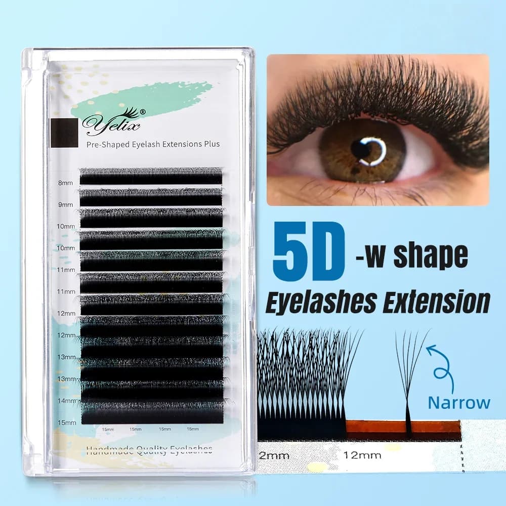 Smalle 5D W-vormige Voorgemaakte Volume Fan Wimperextensions