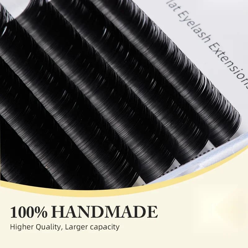 Elliptische Platte Split Tip Mat Zwarte Lashes