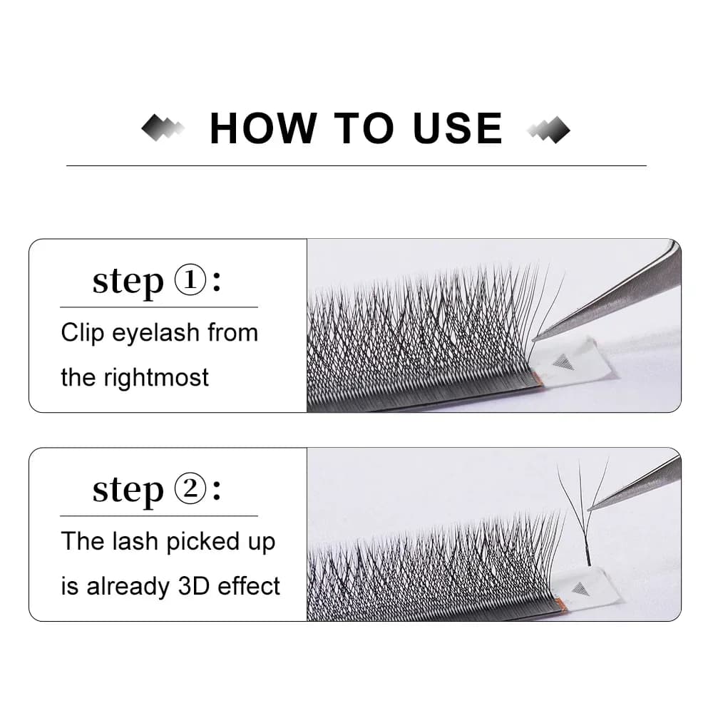 Soft Clover 3D Mink W-vormige Wimperextensions