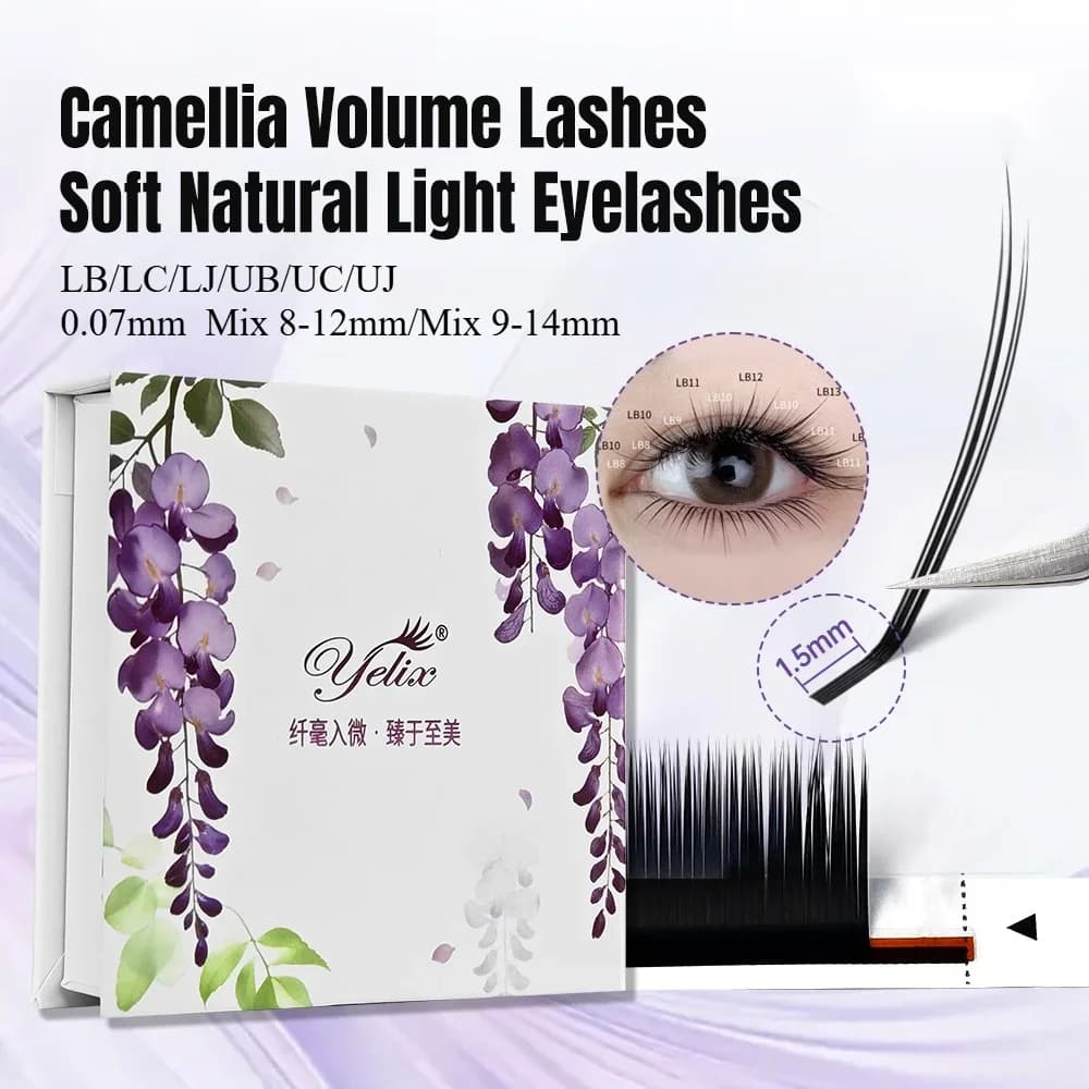 Short Root Upturned Camellia Volume Wimperextensions