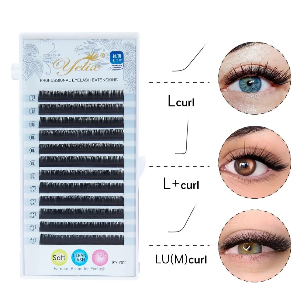 L-curl matte mink individuele wimperextensions 8-15mm