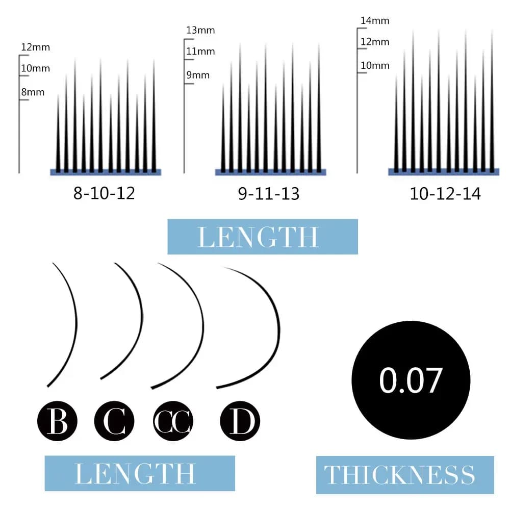 Camellia multi-lengte individuele nepwimperextensions