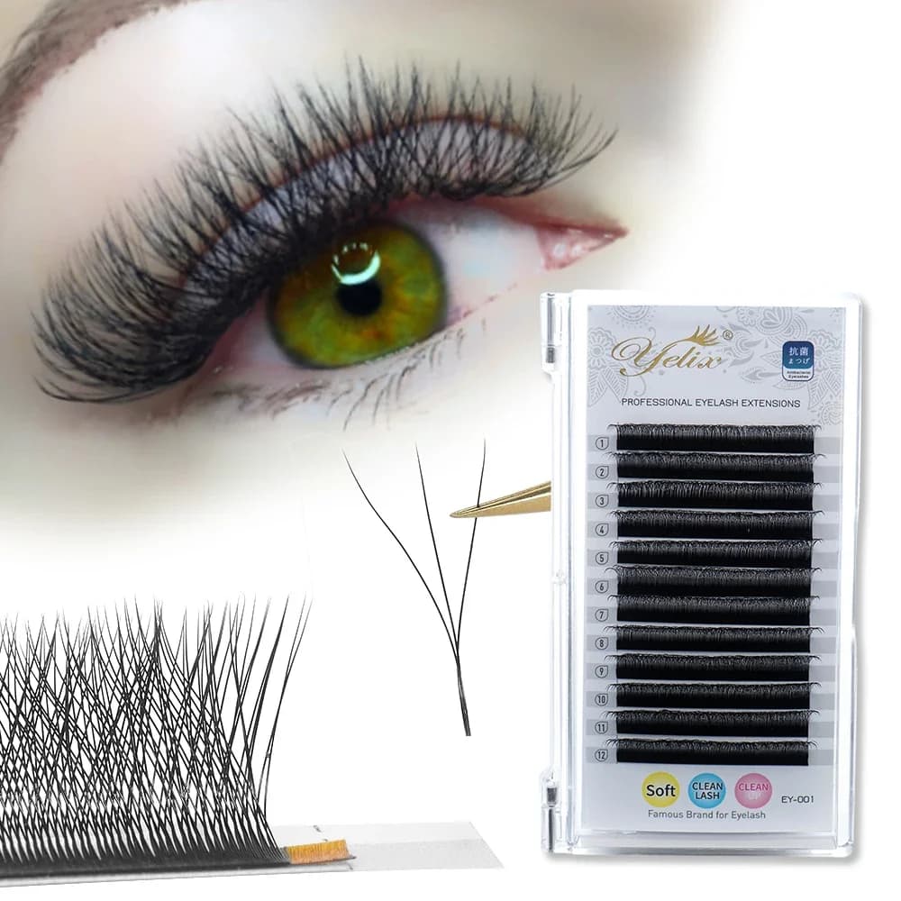 Soft Clover 3D Mink W-vormige Wimperextensions