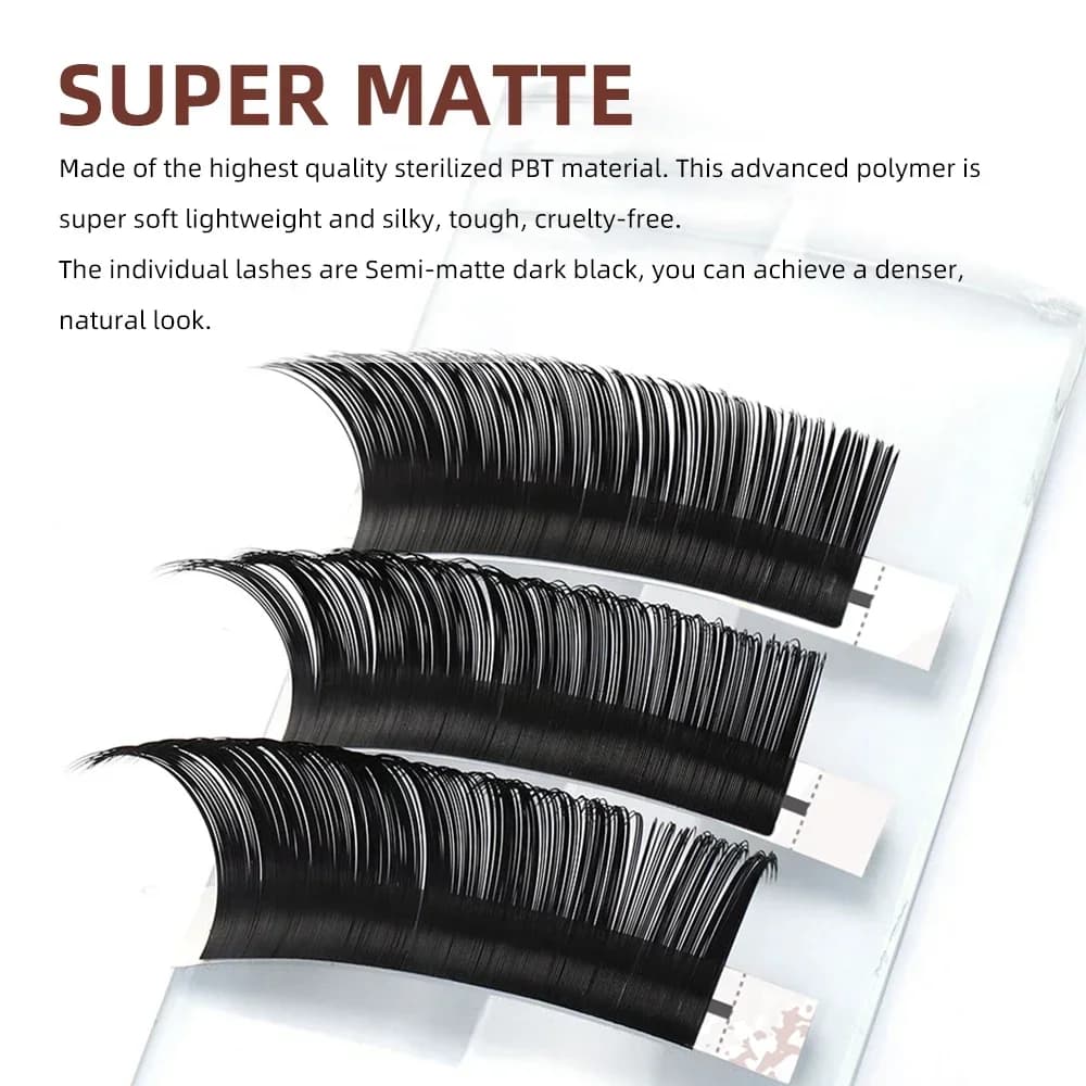 Super Matte Klassieke Individuele Wimperextensions 0,18 mm