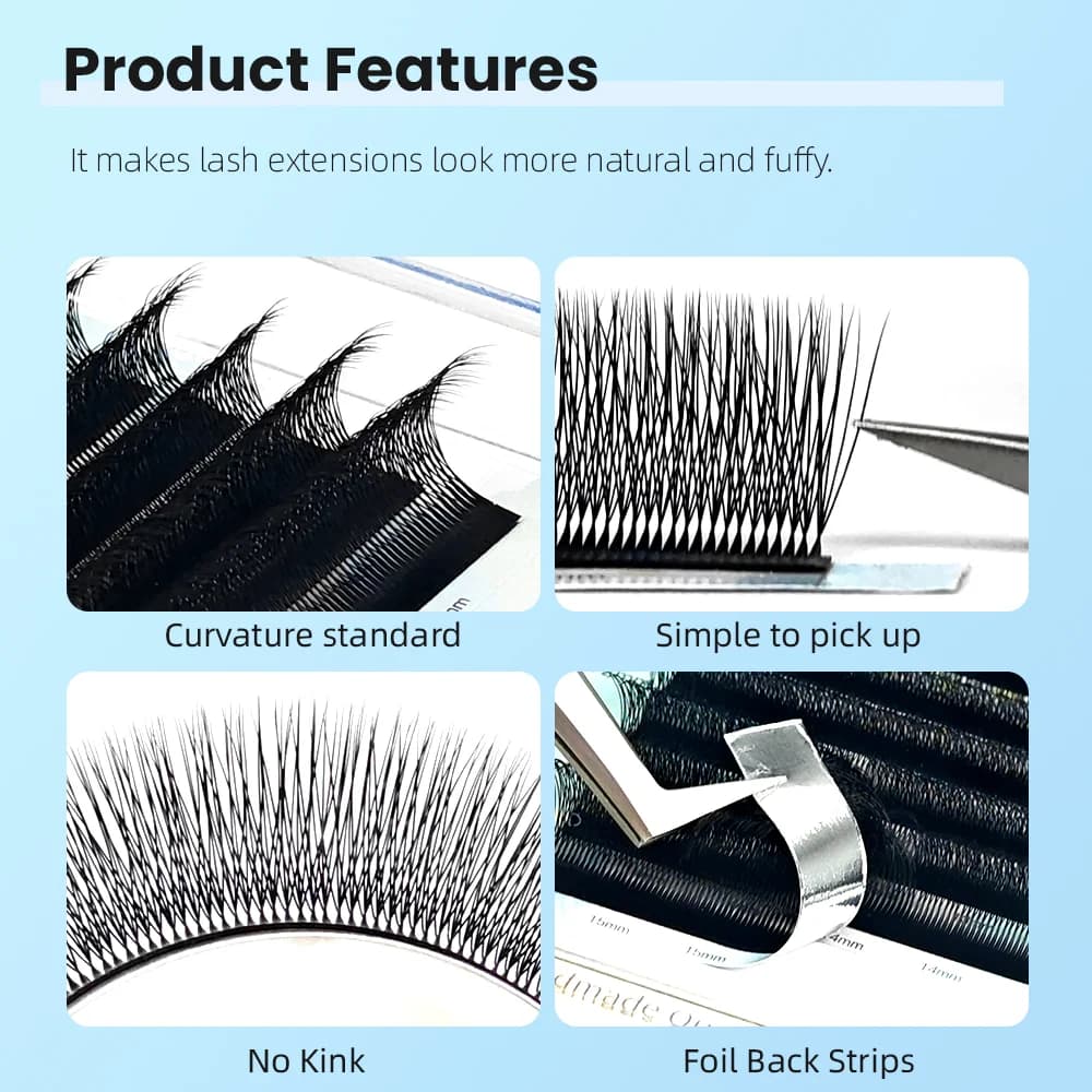 Smal 5D W Vorm Automatische Bloeiende Wimperextensions