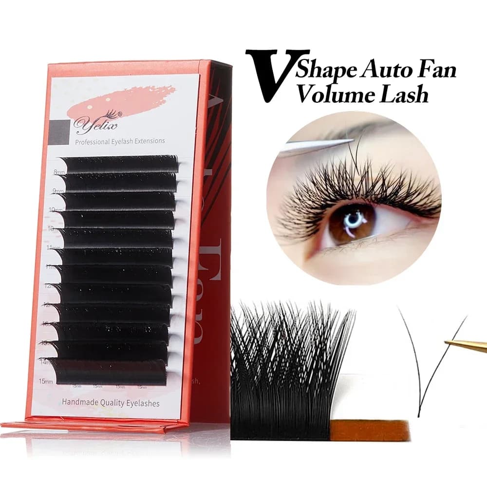 Mega Volume V-vorm Auto Fan Hittebestendige Wimpers