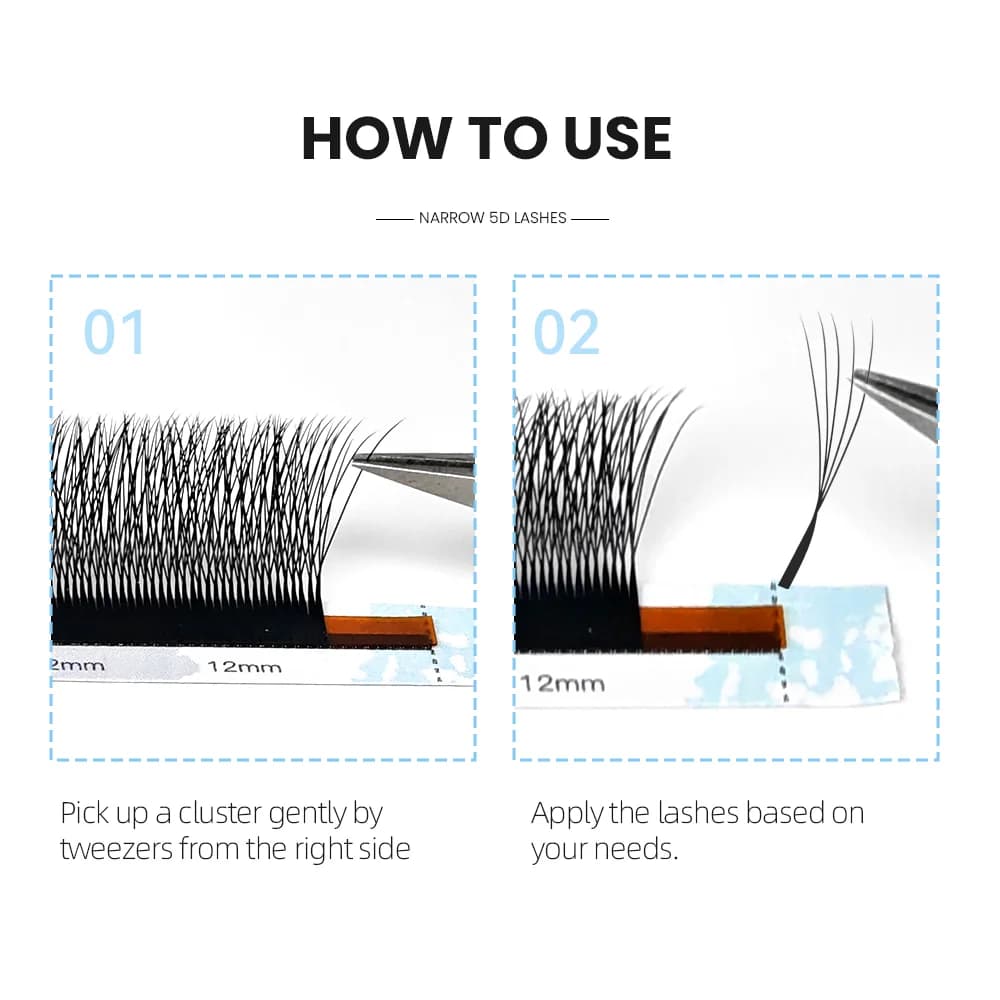 Smal 5D W Vorm Automatische Bloeiende Wimperextensions