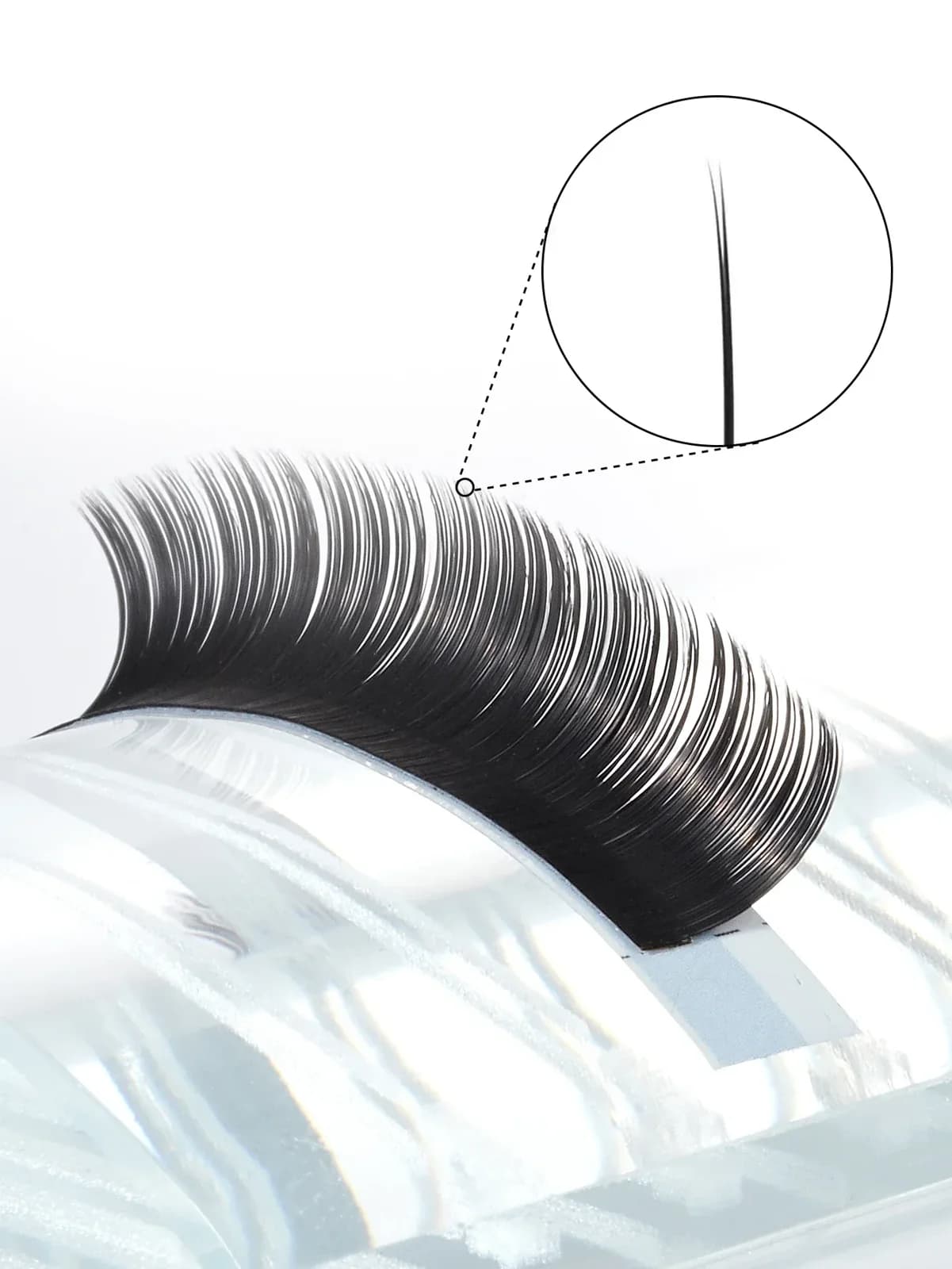 Klassieke Ellipse Flat Matte Natuurlijke Wimperextensions