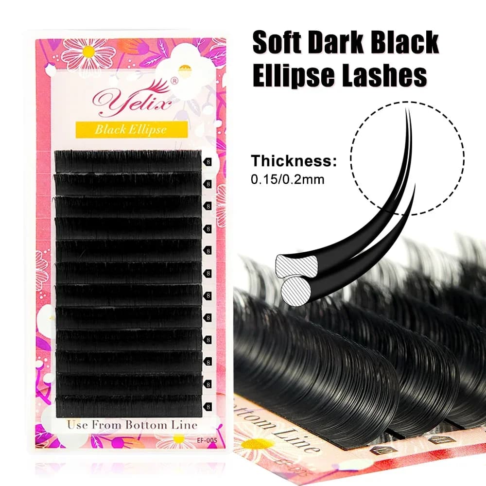 Ellips Flat Split Tip Wimperextensions 6-19mm 0.15-0.2mm