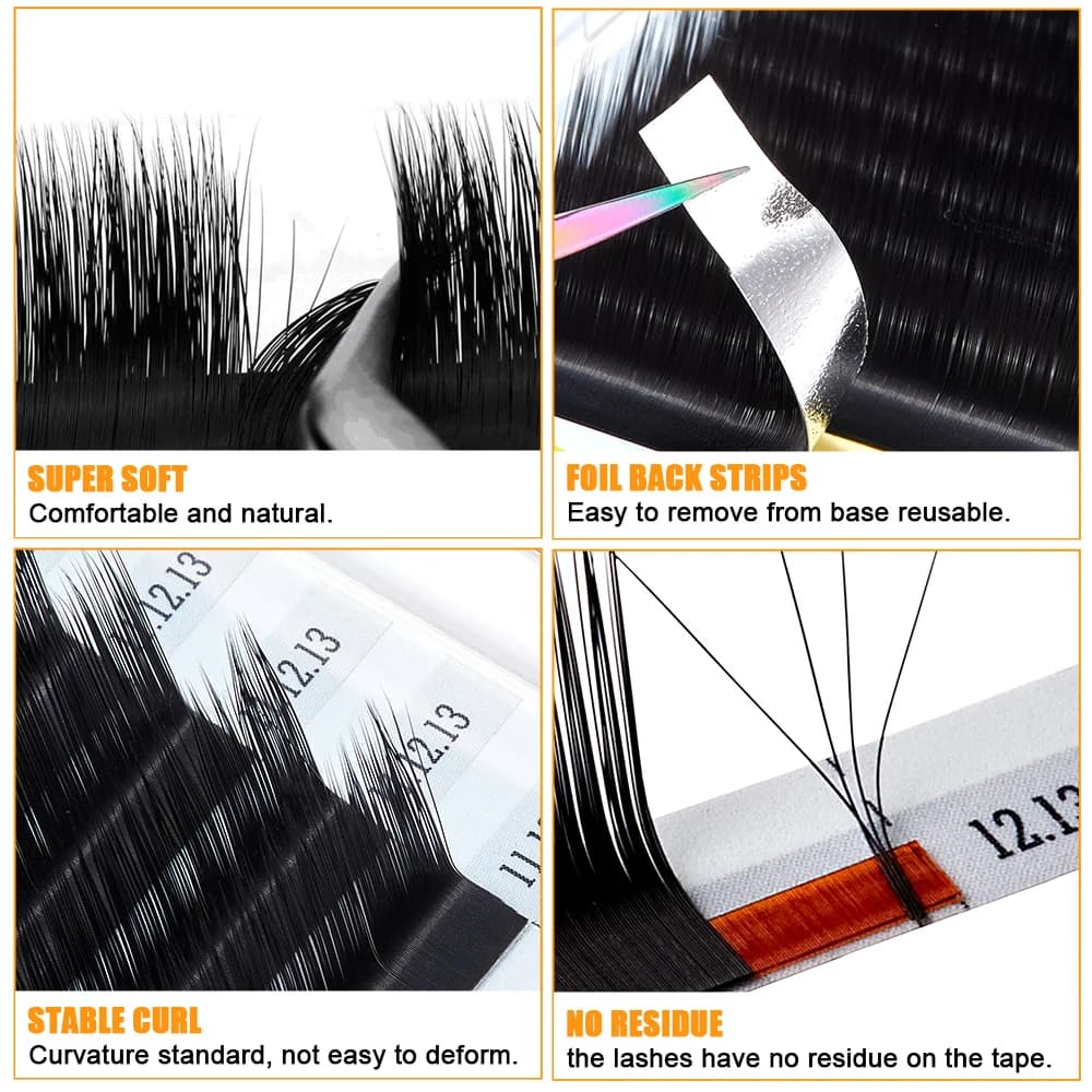Camellia multi-lengte volume fan wimperextensions