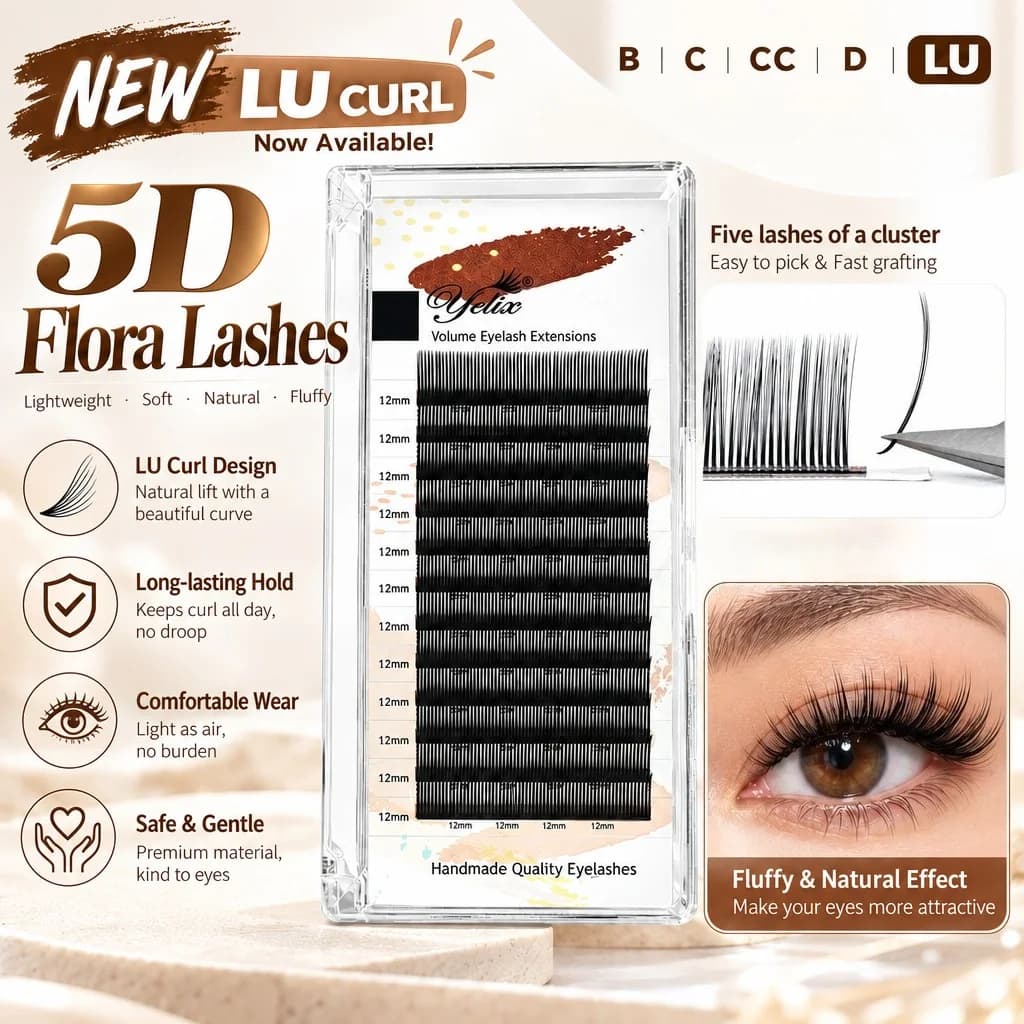 LU Curl 5D Flora Spike Individuele Wimperextensions